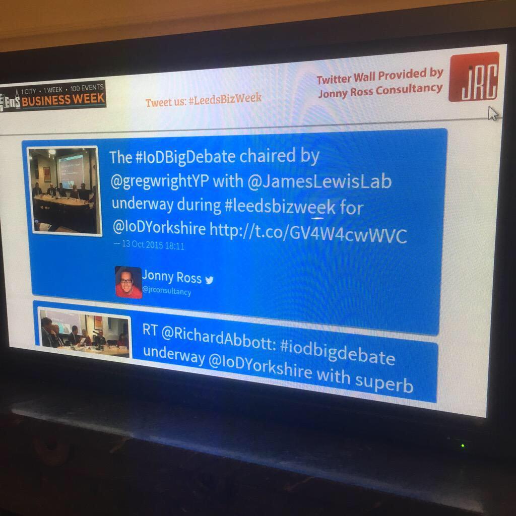 leedsbizweek twitter wall leeds business week jrconsultancy