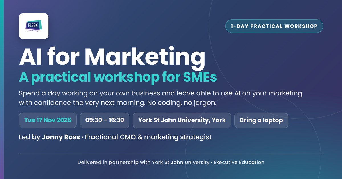 AI for Marketing: A Practical Workshop for SMEs